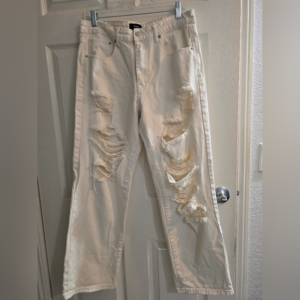 Forever 21 Wide leg Jeans Off White size 31